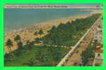 MIAMI BEACH, FL. - AERIAL VIEW OF LUMMUS PARK & OCEAN DRIVE - ANIMATED  OLD CARS - TRAVEL IN 1953 - - Miami Beach