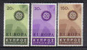 FRZ183 - CIPRO 1967, Serie N. 284/286  ***  Europa Cept - 1967