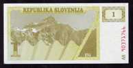 SLOVENIA , 1 ENA, PAPER MONEY,UNC, Uncirculated. - Slowenien