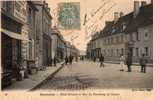 Sancoins: Jolie Carte De La Rue Du Faubourg De Nevers, Rue Maurice Lucas Maintenant, Très Animée - Sancoins