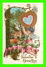 VALENTINE GREETING  - 3/4 BACK - CARD TRAVEL IN 1909 - - Valentinstag