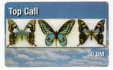 Germany - Prepaid - Top Call - Schmetterling - Butterfly - GSM, Cartes Prepayées & Recharges