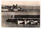 Cp , 06, ANTIBES , Vue Sur La Vieille Ville Et La Chaîne Des ALPES , Voyagée 1949 , Barques - Antibes - Old Town