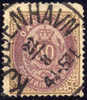 Denmark #33 Used 50o Brown & Violet From 1875 - Used Stamps