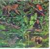 JUNGLE - England Puzzle Set Of 6. Mercury Cards * Tiger Tigre Parrot Perroquet Snake Monkey Singe Zebra Zebre Elephant - Mercury Communications & Paytelco