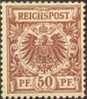 Germany #51 XF Mint Hinged 50pf Chocolate From 1889 - Nuovi
