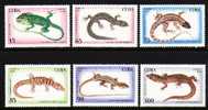 CUBA 1994 - FAUNE ENDÉMIQUE - LÉZARDS (6) - Unused Stamps