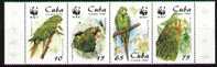 CUBA 1998 - CONURE - WWF - PROTECTION DE LA FAUNE (4) - Unused Stamps