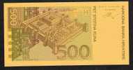 CROATIE P34  500 KUNA  1993  *  ESSAI  VERSO  *  UNC. - Kroatien