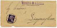 Acireale - Linguaglossa "Sindaci" - 20.11.1945 - Luogotenenza - Imperiale S.F.Lire 1 Isolato - Poststempel