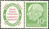 Germany 708 W/W. Sellschopp Tab Mint Never Hinged - Se-Tenant