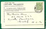 UK - VF 1933 FOLDED ENTIRE From HODDESDON, HERTS To SANTA BARBARA - Briefe U. Dokumente