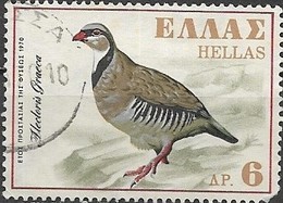 GREECE 1970 Nature Conservation Year - 6d.- Rock Partridge FU - Gebraucht