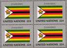 ZIMBABWE UN-Flaggen VIII 1987 New York 530+ 4-Block + Kleinbogen ** 16€ - Zimbabwe (1980-...)