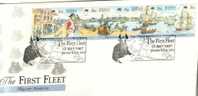 AUSTRALIA  FDC FIRST FLEET  SE-TENANT 5 STAMPS SHIP DEPARTURE  DATED 13-05-1987 CTO SG? READ DESCRIPTION !! - Cartas & Documentos