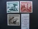 LIECHTENSTEIN  *  *  De1950   "  Faune  :  3eme Série -papier De Fils De Soie  "    3 Val . - Unused Stamps