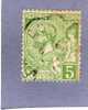 MONACO TIMBRE N° 22 OBLITERE PRINCE ALBERT 1ER 5C VERT JAUNE - Used Stamps