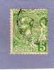 MONACO TIMBRE N° 22 OBLITERE PRINCE ALBERT 1ER 5C VERT JAUNE - Gebraucht