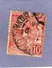 MONACO TIMBRE N° 23 OBLITERE PRINCE ALBERT 1ER 10C ROUGE - Used Stamps