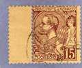 MONACO TIMBRE N° 24 OBLITERE PRINCE ALBERT 1ER 15C BRUN LILAS SUR JAUNE - Used Stamps