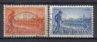 AUS94A - AUSTRALIA  1934,  Yvert N. 94 E 95 - Oblitérés