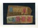 - INDES ANGLAISES .  ENSEMBLE DE TIMBRES SUR FRAGMENTS DE GEORGE V - 1911-35 King George V