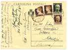 13.12.1945 - Luogotenenza / Palermo - Card / Cartolina Postale  Imperiale S.F.Cent. 60 + 30 +10 X 2 C.F. - Storia Postale