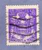 MONACO TIMBRE N° 252 OBLITERE ARMOIRIES ET BLASON 50C VIOLET - - Gebraucht