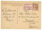 Entier Postal Avec Complément D´affranchissement Obl. De  Varsovie Pour La Belgique 1939 - Briefe U. Dokumente