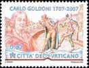 CITTA' DEL VATICANO - VATIKAN STATE - ANNO 2007 - ANNIVERSARIO NASCITA DI GOLDONI  - ** MNH - Unused Stamps
