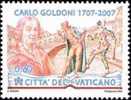 CITTA' DEL VATICANO - VATIKAN STATE - ANNO 2007 - ANNIVERSARIO NASCITA DI GOLDONI  - ** MNH - Ungebraucht