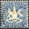 Wurttemburg #37 Used 6kr Blue From 1863 - Usati