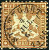 Wurttemburg #39 Used 9kr Yellow Brown From 1863 - Gebraucht