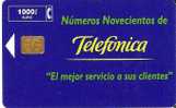 P-380 TARJETA DE ESPAÑA DE TELEFONICA 1000 PTAS  DE TIRADA 3000 - Privatausgaben