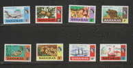 BAHAMAS 1971 SET OF 15 DEFINITIVES VARIOUS FLOWERS ANIMALS SET OF 15 LHM (*) Planes Ships Reptiles - Bahamas (1973-...)