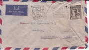 1952  Air Mail Letter To USA 1/6 Stamp - Lettres & Documents