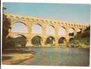 Cp , 30 , REMOULINS , Pont Du Gard , Aqueduc Romain , Carte Panoramique 21 X 15 Cms - Remoulins