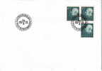 Enveloppe 1er Jour Suède No 568B + Paire 568Bb - Stockholm 28/9/1971 - Gustave VI 65 ö - FDC