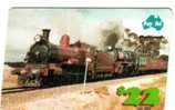 AUSTRALIA $22 DOUBLE STEAM LOCOMOTIVE TRAINS TRAIN No5 MINT 2500 ISSUED ONLY !! READ DESCRIPTION !! - Australie