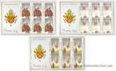 VATICANO 2005 - INICIO DEL PONTIFICADO DE BENEDICTO XVI  3 MINI HOJITAS - Unused Stamps