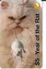 AUSTRALIA $5  YEAR  OF RAT CHINESE ZODIAC RAT & CAT ANIMAL ANIMALS  1000 ONLY !!! IN FOLDER  MINT READ DESCRIPTION !!! - Australië