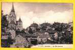 * Lausanne (Suisse - Switserland) * (J.J. 6987) La Cité Derrière, Maisons, Ville, Old Photo, CPA, église, Church, Kirche - Chur