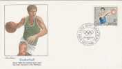 Yugoslavia-1984 Los Angeles Olympics,Basketball,souvenir Cover - Ete 1984: Los Angeles