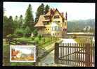 Tourism, Hotels Villa "MOVILITA" Sinaia,arhitecture, Tourist Attractions,1984 Maximum Card Maxicard Cancell SINAIA. - Hotels- Horeca