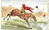 THEME - HIPPISME  -  Belle Carte AQUARELLEE  - Cavalier Et Sa Monture - Horse Show