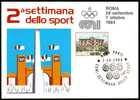 OLYMPIC - ITALIA ROMA 1984 - CONI SETTIMANA DELLO SPORT - ANNULLO 7.10.1984 SU CARTOLINA UFFICIALE - Ete 1984: Los Angeles