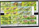 Naturschutz Dinosaurier 1994 Tadschikistan 50/7 4-Block O 24€ WWF Urtiere Bloque Ss Hoja Fauna Blocs M/s Sheets Bf Asien - Fossilien