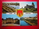 CPSM OU CPM  -63-PUY DE DOME-PONT DU CHATEAU-MULTI-VUES -CARTE EN BON ETAT ,MINIME CORNE SUR LE COIN HAUT GAUCHE - Pont Du Chateau