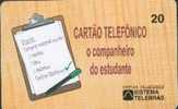 # BRASIL 9802A3 Cartao Telefonico O Companheiro Do Estudante 20  02.98 Tres Bon Etat - Brazil