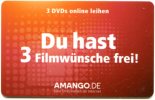 @+ Carte Cadeau - Gift Card : AMANGO 3 Film - Allemagne (verso MUSTER). - Treuekarten